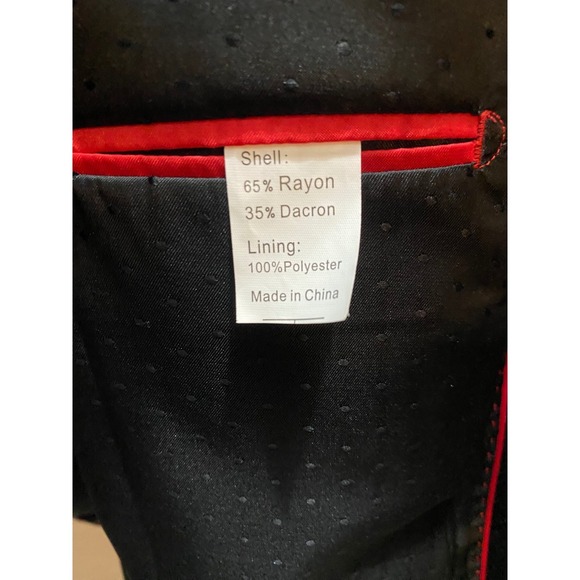 Insomnia Mens Floral Tuxedo Blazer Jacket Black Pink Shawl Lapel Large/42R - Picture 11 of 12